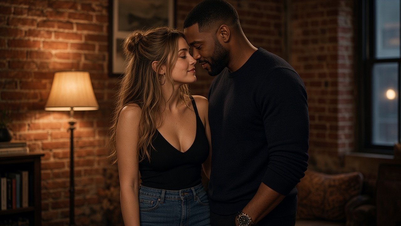 Avery and Malik in his loft