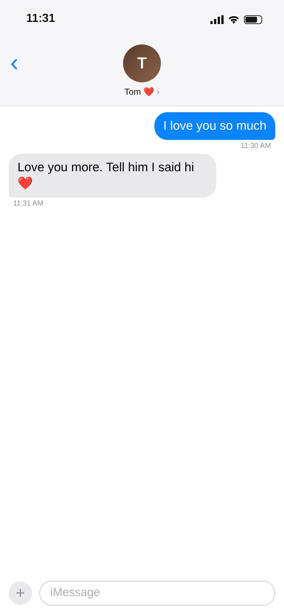 Text thread screenshot 20 of 22: "Wear the green dress." "Love you more."